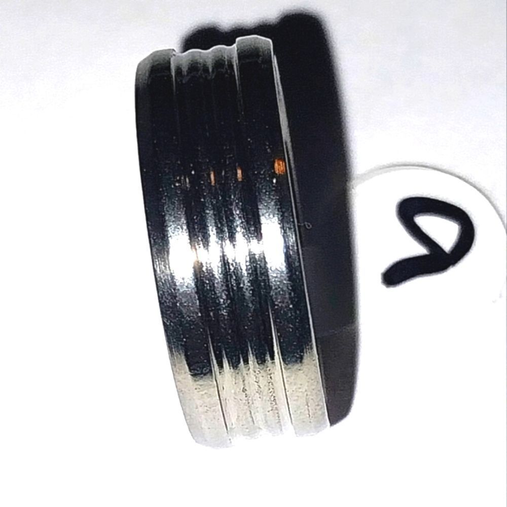 Stainless steel wide band hypoallergenic nickel free Men's ring sz 9